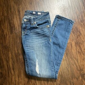 Miss Me distressed cuffed ankle jeans 26/27